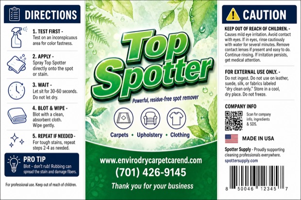 Personalized Top Spotter label